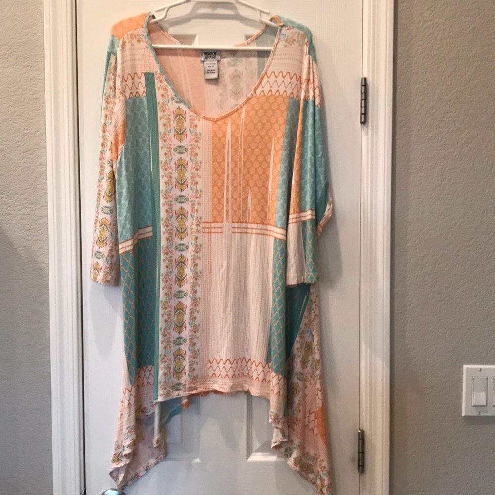 2X Monroe & Main Gorgeous Palette Soft-Feel Tunic BBW